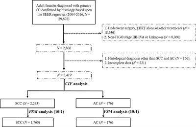 Survival Comparison Between Squamous Cell Carcinoma and Adenocarcinoma for Radiotherapy-Treated Patients with Stage IIB-IVA Cervical Cancer